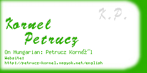 kornel petrucz business card